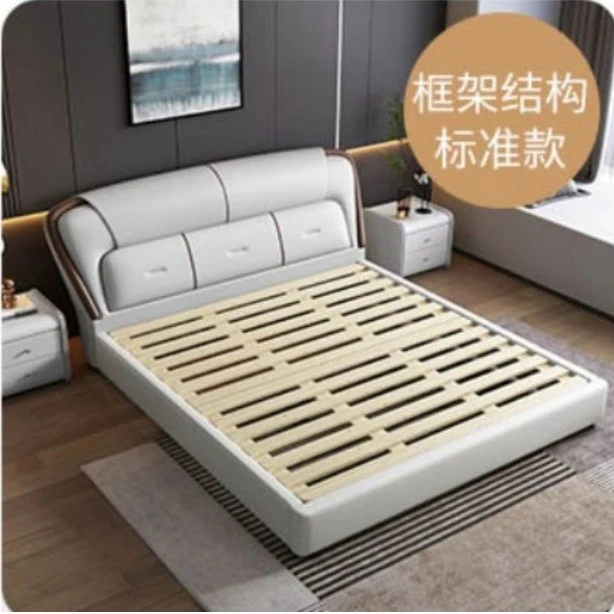 HZ#主卧室床升级气压储物结构 超区费差价双面睡独立两用床垫差价