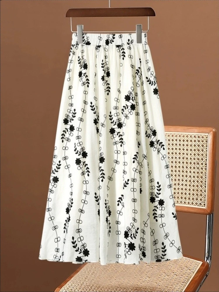 【10—50】时尚休闲半身裙2024年新款中高腰显瘦垂感大码女