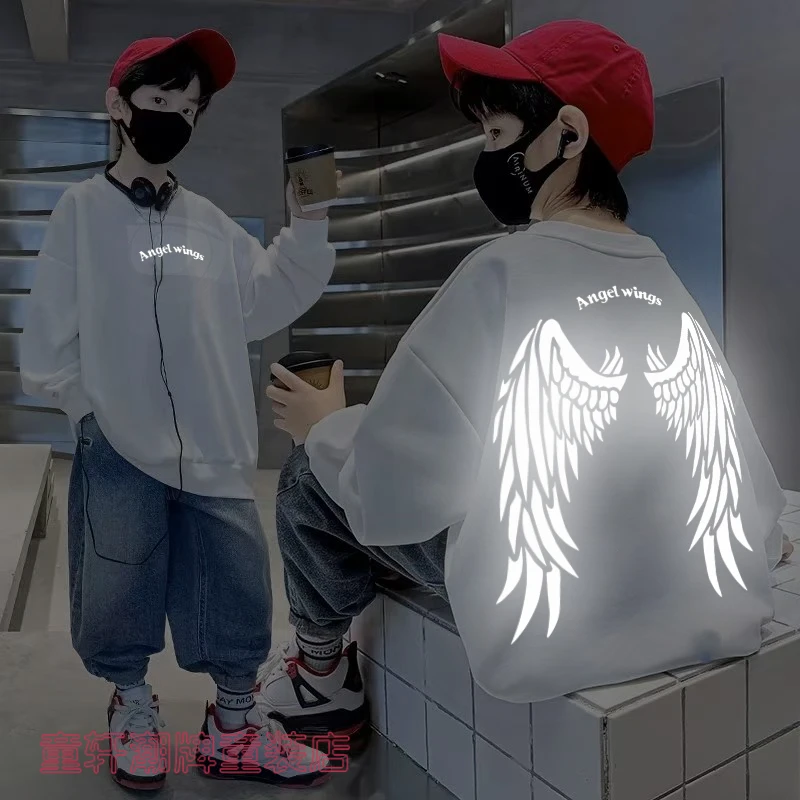 秋装上衣男童卫衣春秋款2023新款中大童翅膀炸街男孩秋季儿童帅气