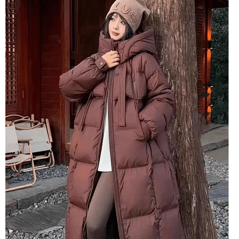 纷团专属韩版加厚棉服大被子女长款过膝宽松反季新款外套