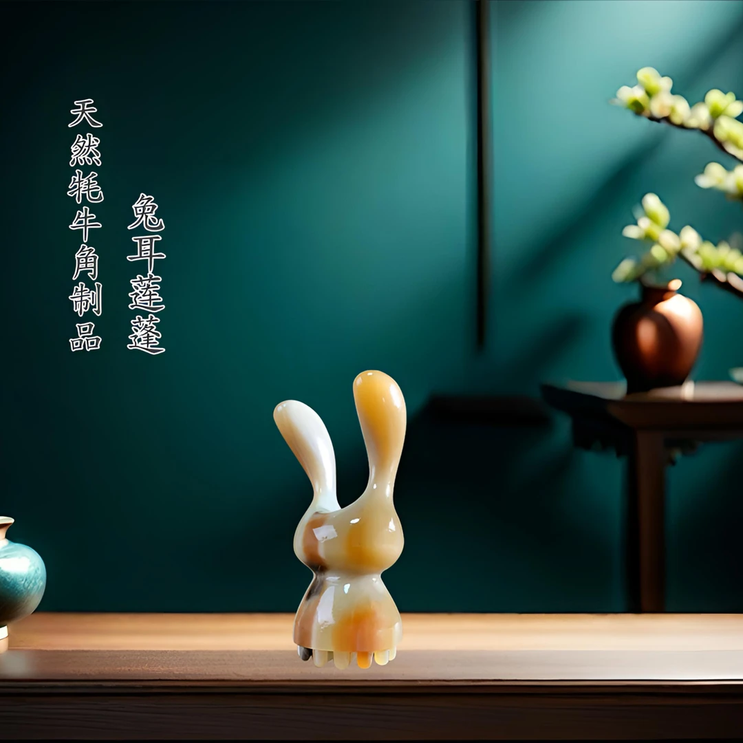 天然牦牛兔耳莲蓬家用通经美体头疗疏通便携舒缓肩颈美容院全身