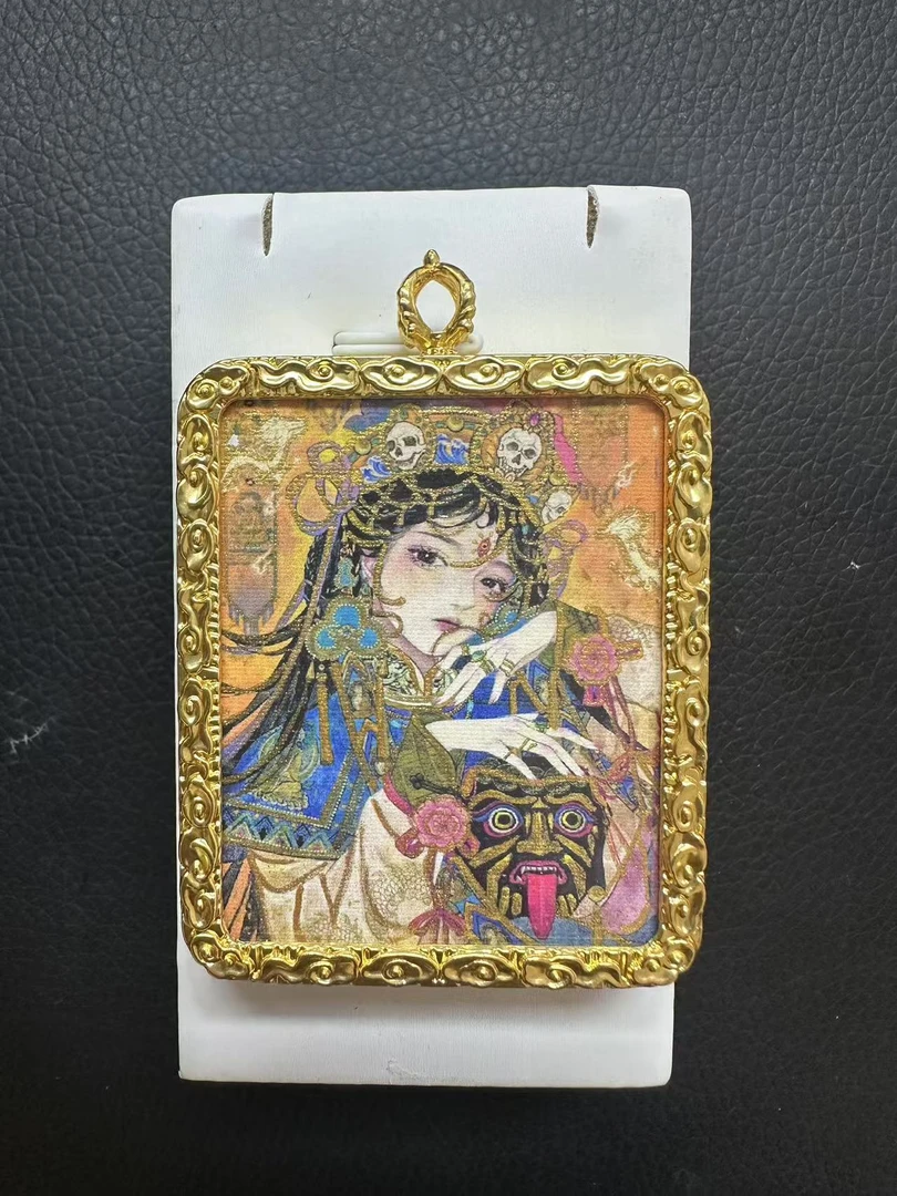 23号高品质前世今生 热供 画风 藏式 风格 随身携带 唐卡吊坠
