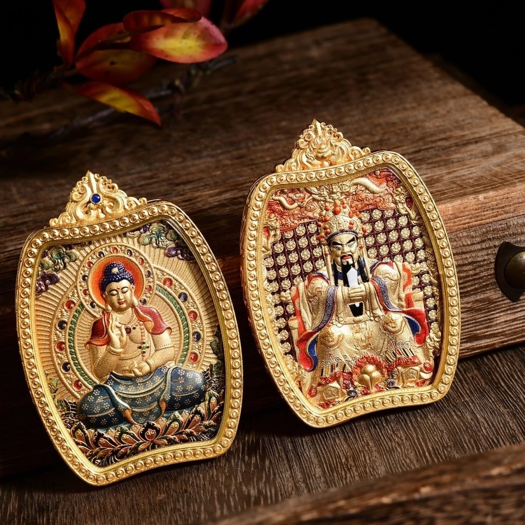 高货【鏡覌甄选】热贡 画风 随身 携带 唐卡 藏传 文化 高品绘画卡