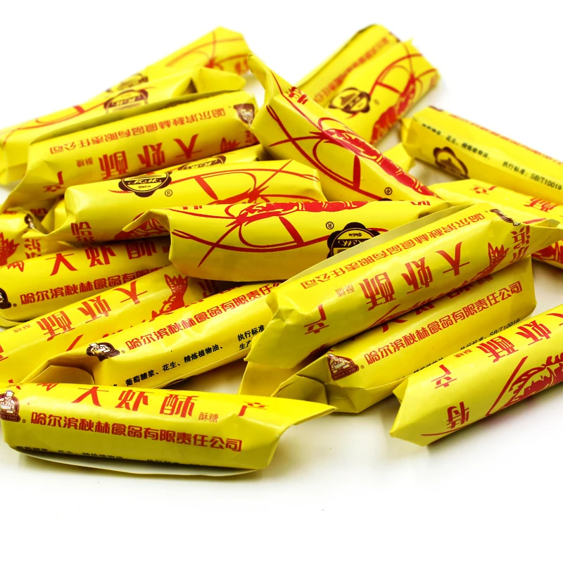 大虾糖秋林糖果 大虾糖秋林酥糖 脆糖 哈尔滨特产500g/包