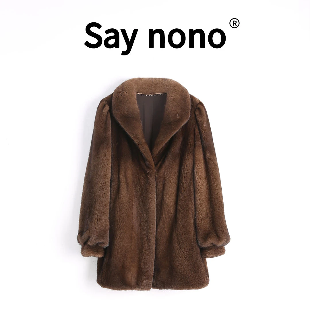 懒猫nono│Saynono 珠零锦粲＿进口天鹅绒短二水貂皮草/MDL23925