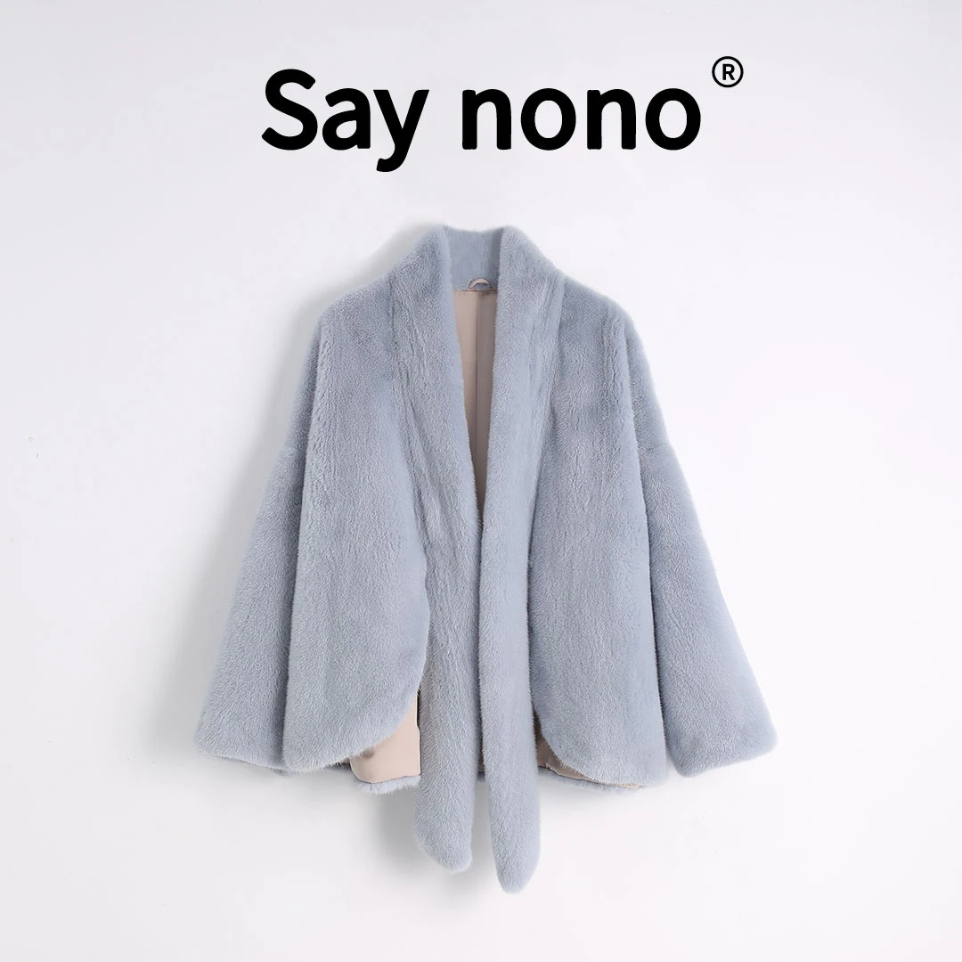 懒猫nono│Saynono 天鹅绒_轻奢高定进口短二水貂皮草-XS811