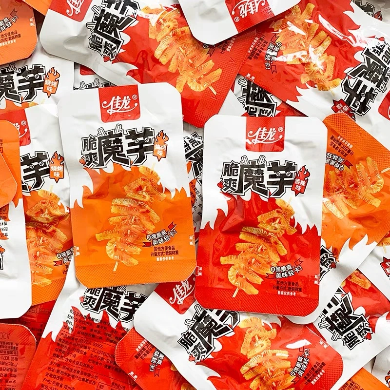 佳龙低卡无负担魔芋爽香辣泡椒素毛肚网红辣条魔芋丝宿舍解馋口味