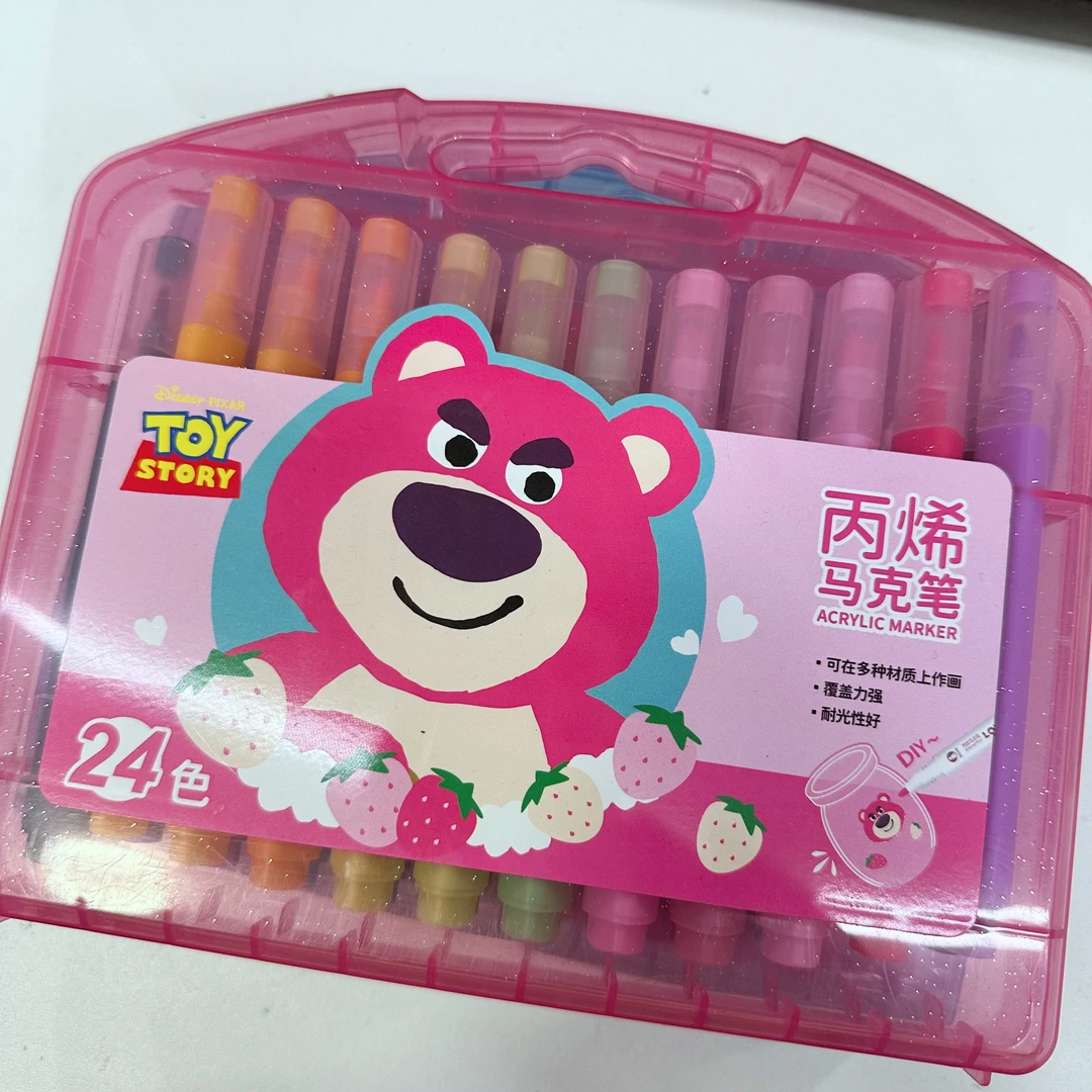 迪士尼水彩笔丙烯幼儿园画笔美术不透色可叠色小学生专用咕卡涂鸦