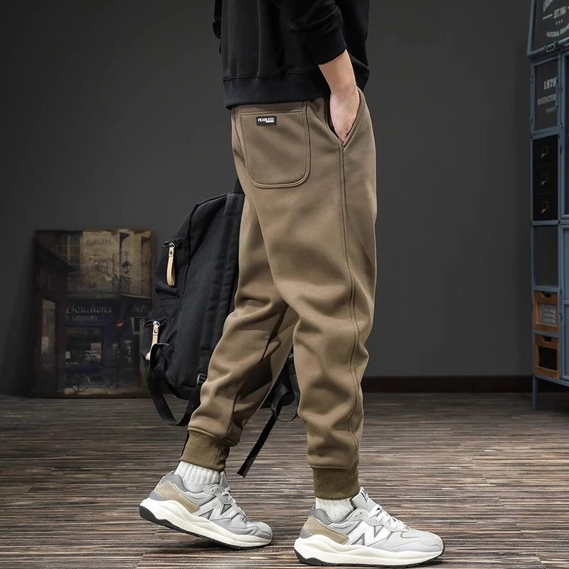 秋冬美式重磅束脚卫裤男2024新款哈伦运动长裤潮牌宽松大码休闲裤