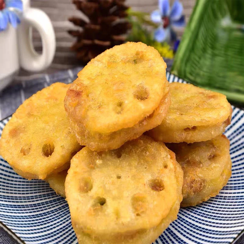 成泰乐家清真香脆藕合油炸半成品裹粉藕合藕夹肉藕饼脆皮耦合冷冻