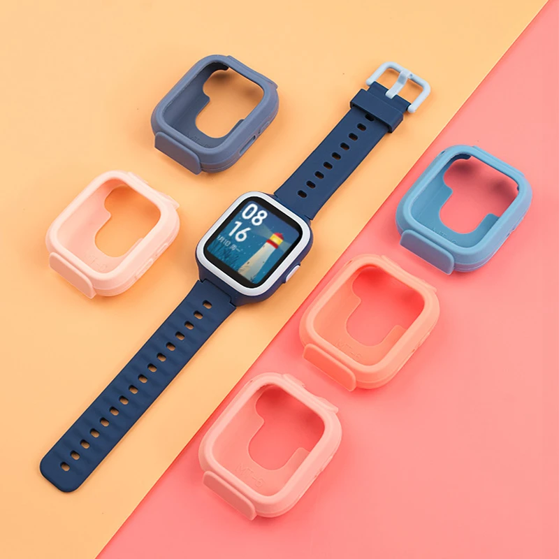 适用小米米兔儿童电话手表保护套防摔防刮防磨软壳硅胶全包保护套