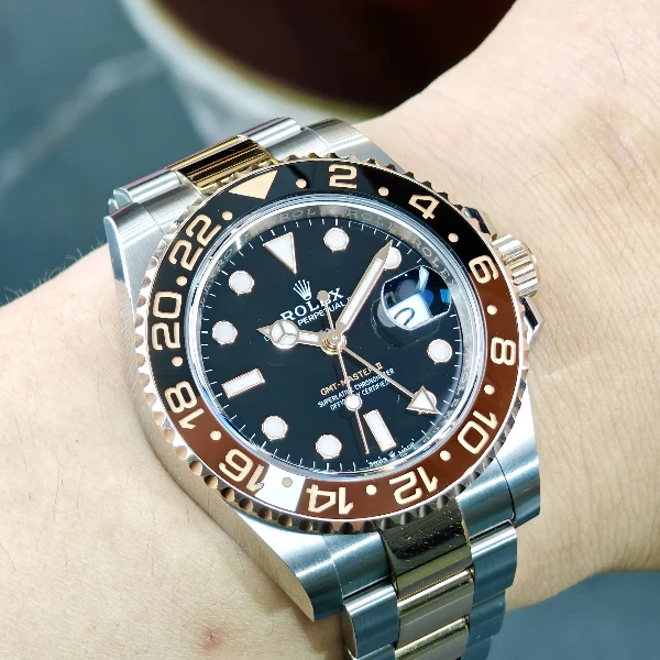 95新 Rolex/劳力士 宗钦名表/126711沙士圈间金GMT/二手22年