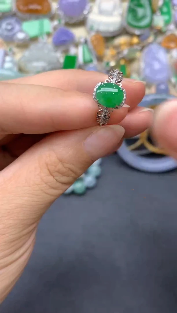 【闪购商品】翡翠戒指18K金镶嵌239-中国好珍宝