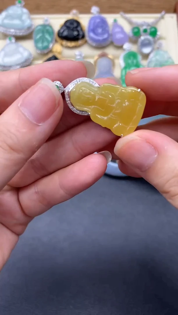 【闪购商品】翡翠颈饰18K金镶嵌405-多人1