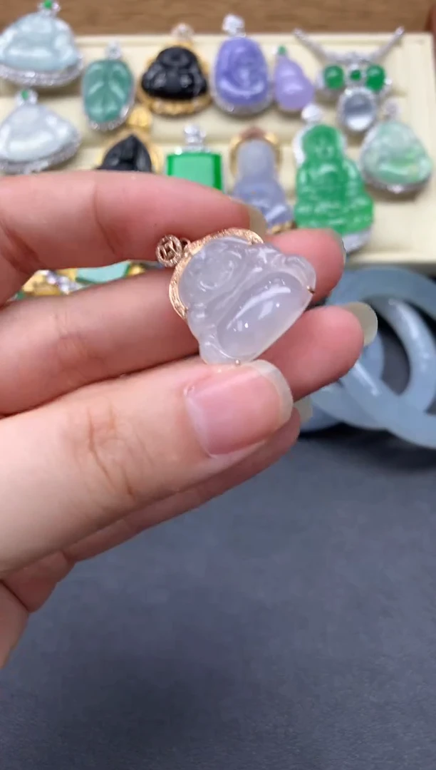 【闪购商品】翡翠颈饰18K金镶嵌282-多人