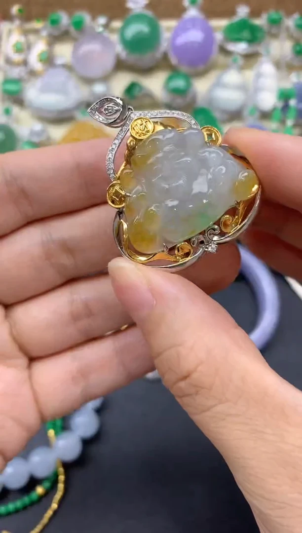 【闪购商品】翡翠颈饰18K金镶嵌484-中国好珍宝