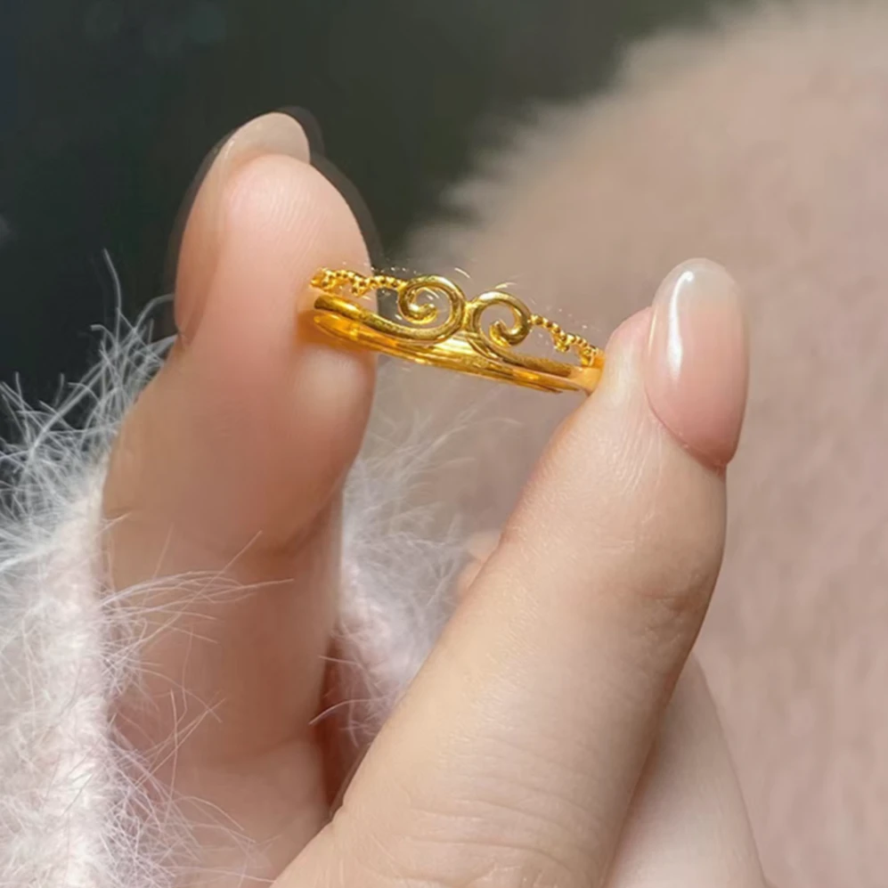 钛钢戒指 时尚不掉色精美简约百搭悟空紧箍咒戒指可调节