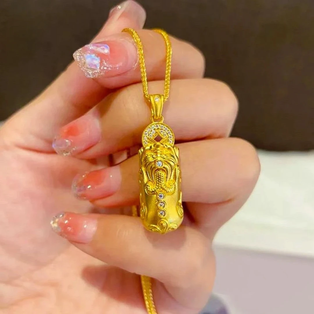 铜合金项链 新中式高级感轻奢不掉色貔貅吊坠项链气质时尚