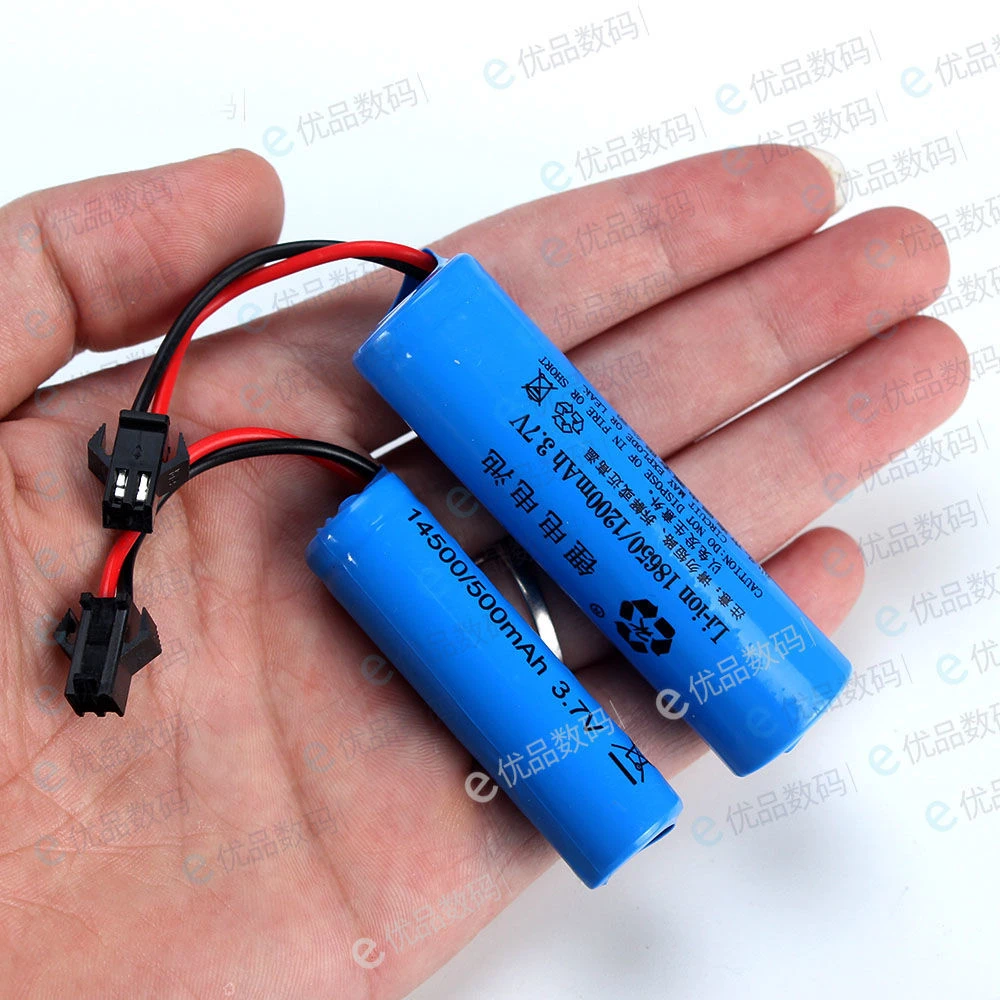 3.7V 18650锂电池14500电动遥控玩具车特技翻斗车可充电器电池