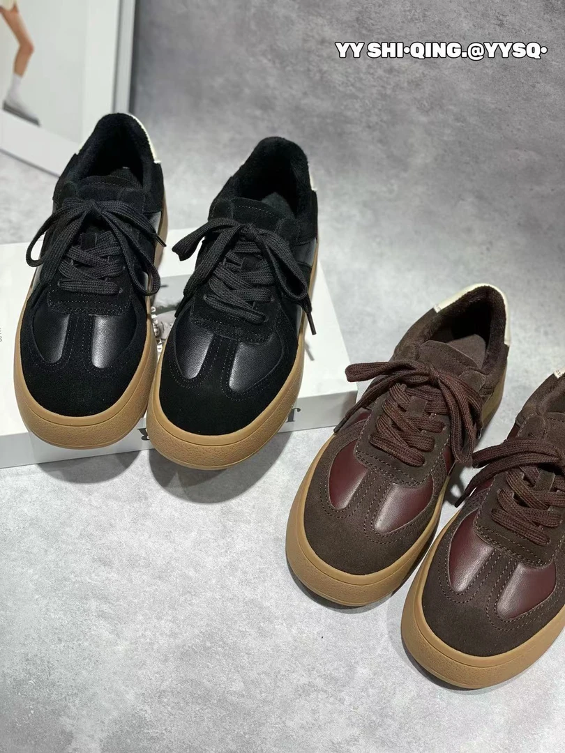 厚底德训鞋加绒新款增高百搭休闲运动舒适鞋