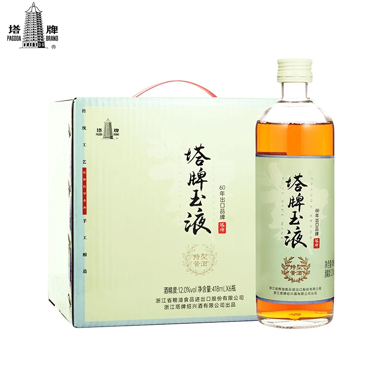 【塔牌】五年冬酿418ml*6瓶整箱礼盒装花雕糯米半甜传统手工黄酒