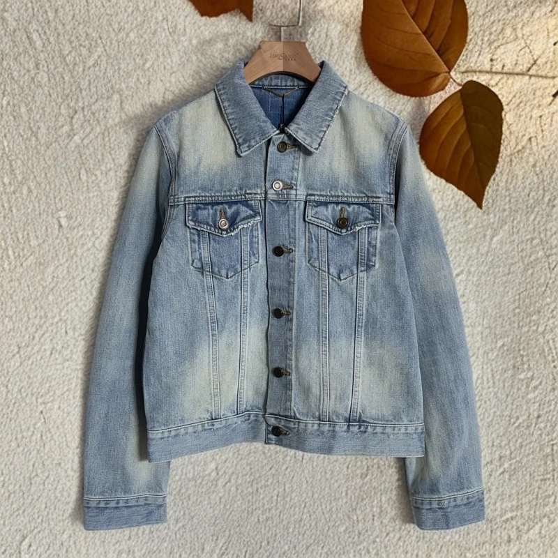 FF022  菲诗菲曼  高质纯棉廓形浅色牛仔外套FF1035