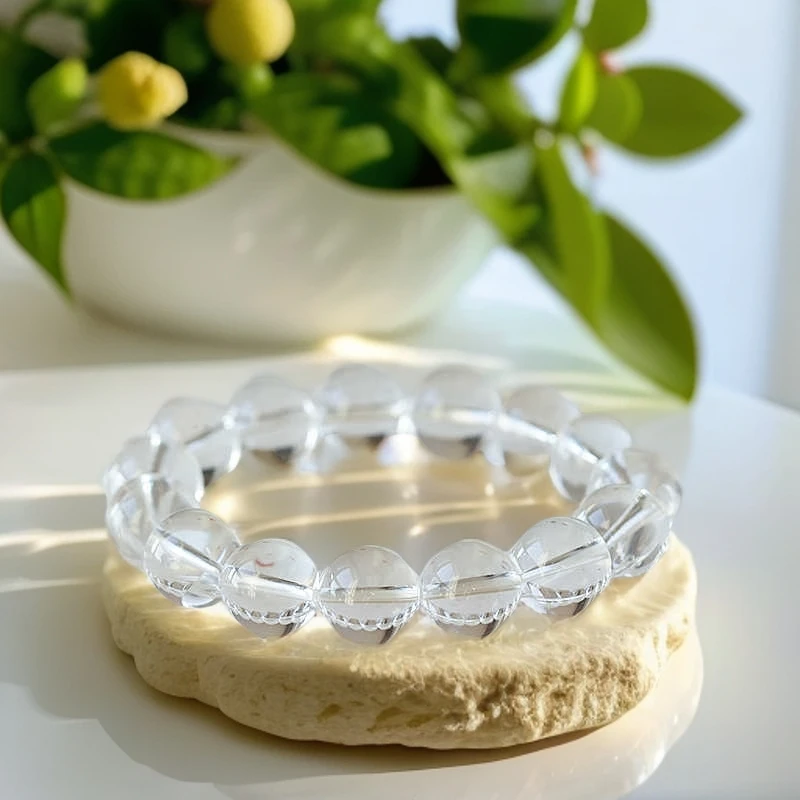 白水晶手串双A天花板素圈手串