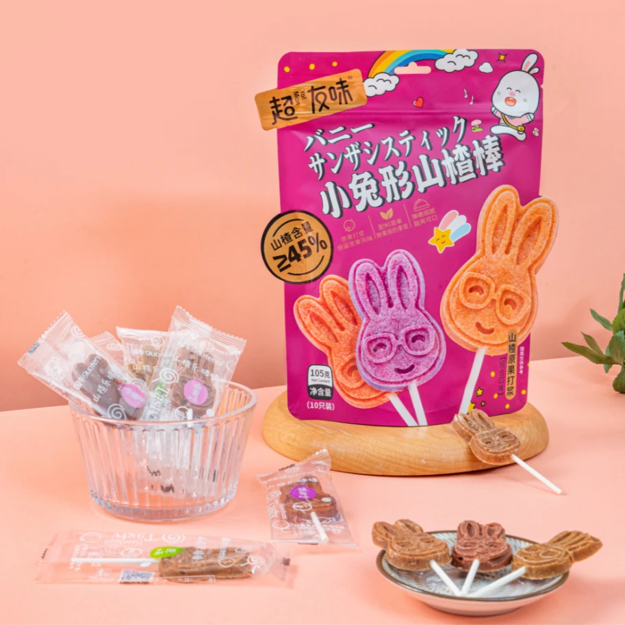 超友味 小兔形山楂图案儿童酸甜开胃小熊形山楂糕休闲开胃小零食