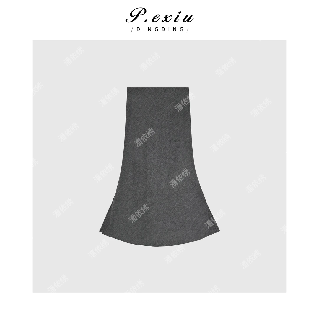 PanYiXiu/潘依绣气质精纺羊-毛优雅鱼尾裙半身裙 W-62009