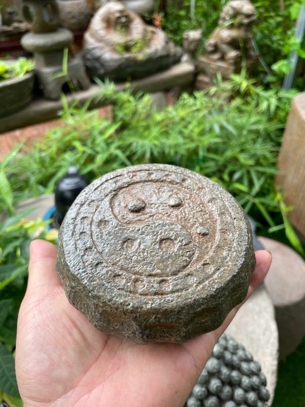 桌面摆件禅意摆件小石鼓