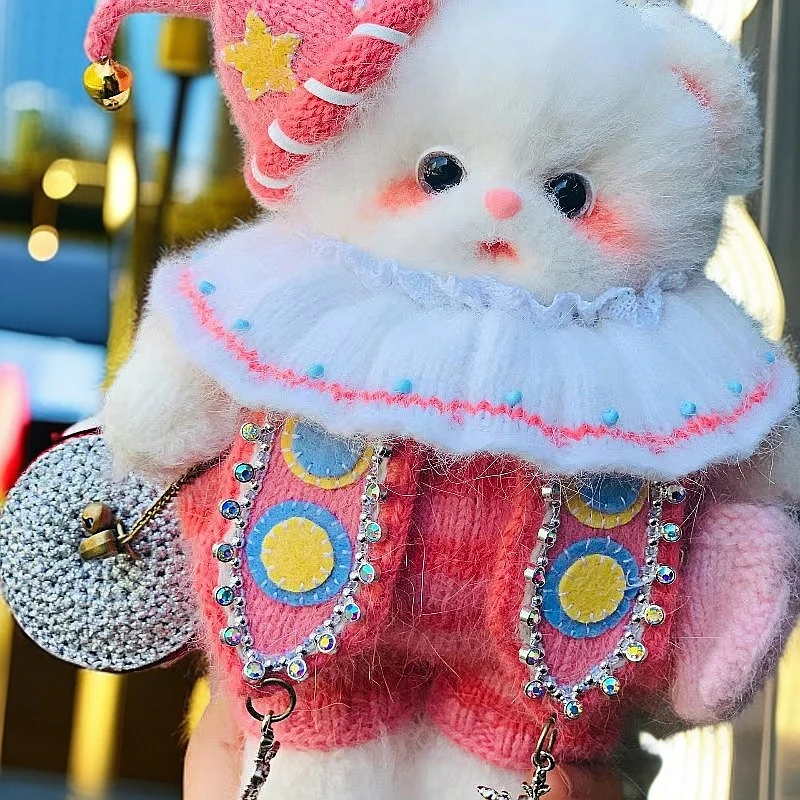 纯手工棒针熊玩偶直播间改价拍