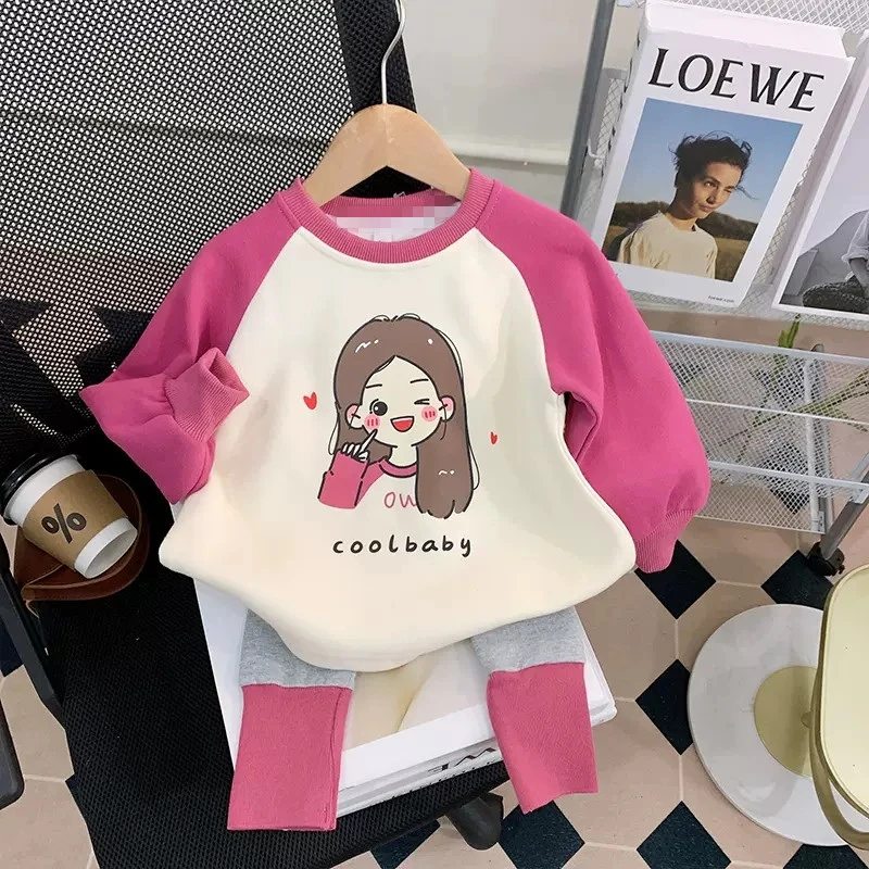 女童秋季套装2025新款洋气网红衣服宝宝春秋款两件套小童儿童秋装