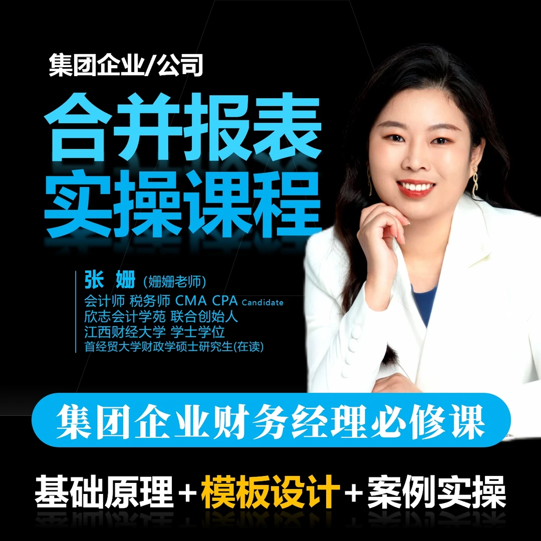 集团财务报表合并实操课|母子公司合并报表课+模板设计