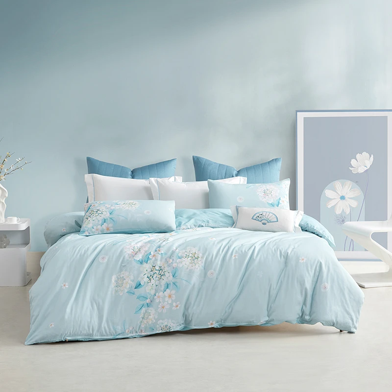 梦洁家纺100%纯棉印花套件：云颜