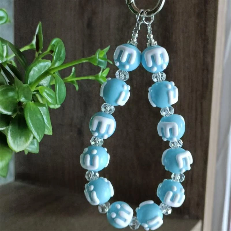 手机链手绘挂链毛球可爱个性手工DIY手腕饰女防丢短款手链通用