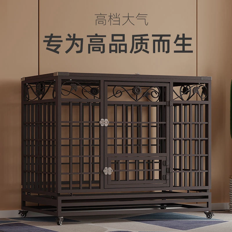 折叠狗笼子厂家直销大型犬中小型犬室内外方管狗笼子加粗防拆家