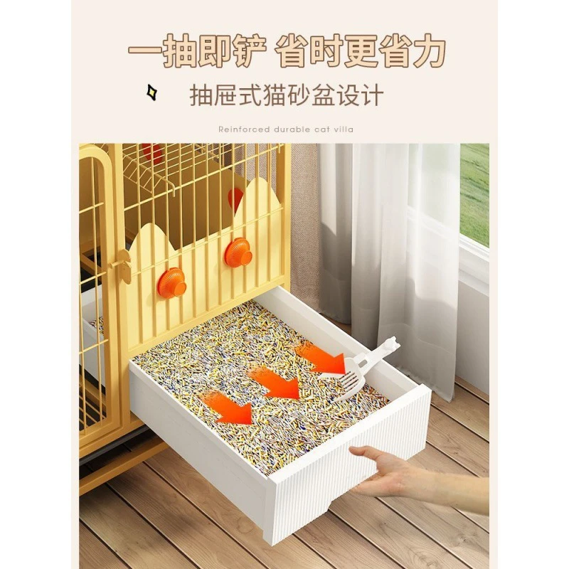 cg猫笼家用室内猫窝带厕所一体猫砂盆笼子宠物猫咪柜猫舍猫屋猫别