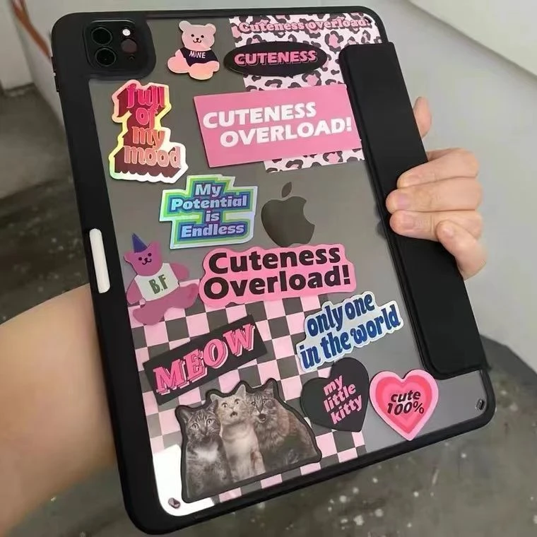 复古ipad壳装饰手机电脑行李箱猫咪兔子贴纸包手机拍立得照片装饰