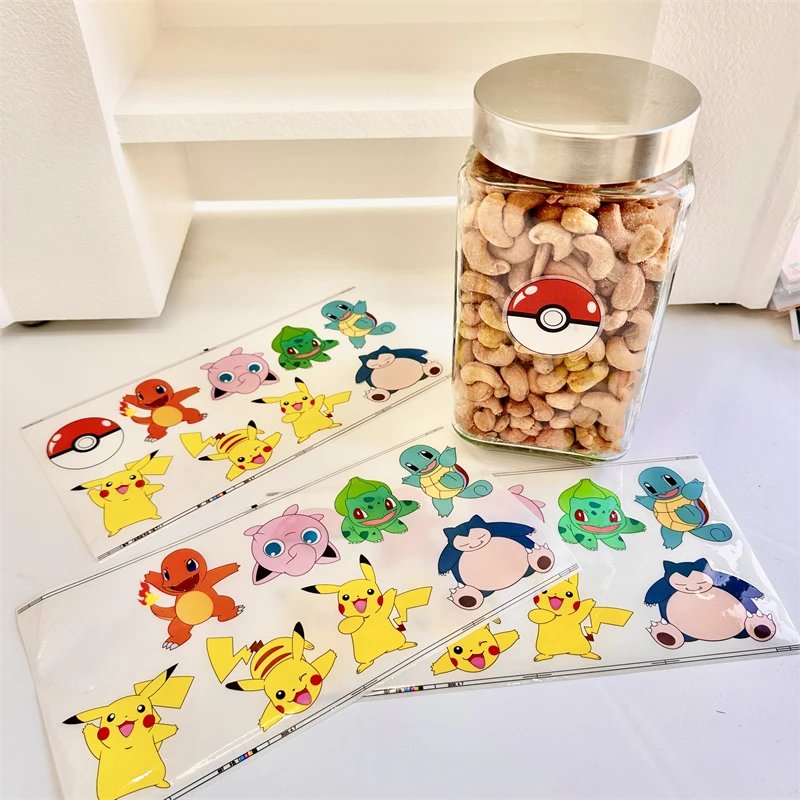 皮卡丘宠物小精灵透明防水防油撕不烂PVC车贴贴纸头盔水杯大贴纸