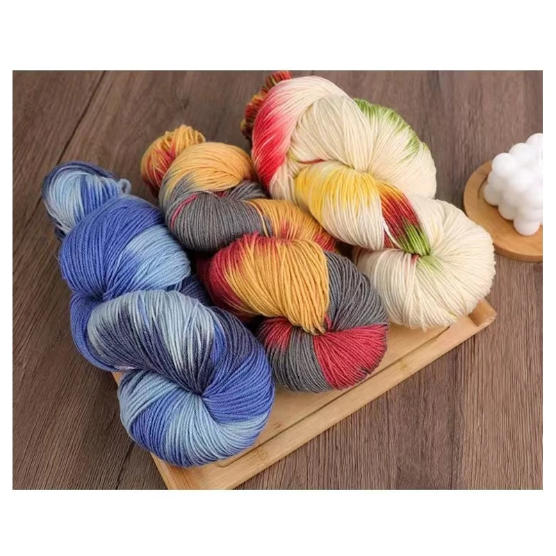 【买一把送一把】中粗羊毛手染段染线  手织柔软手工线五指手套线