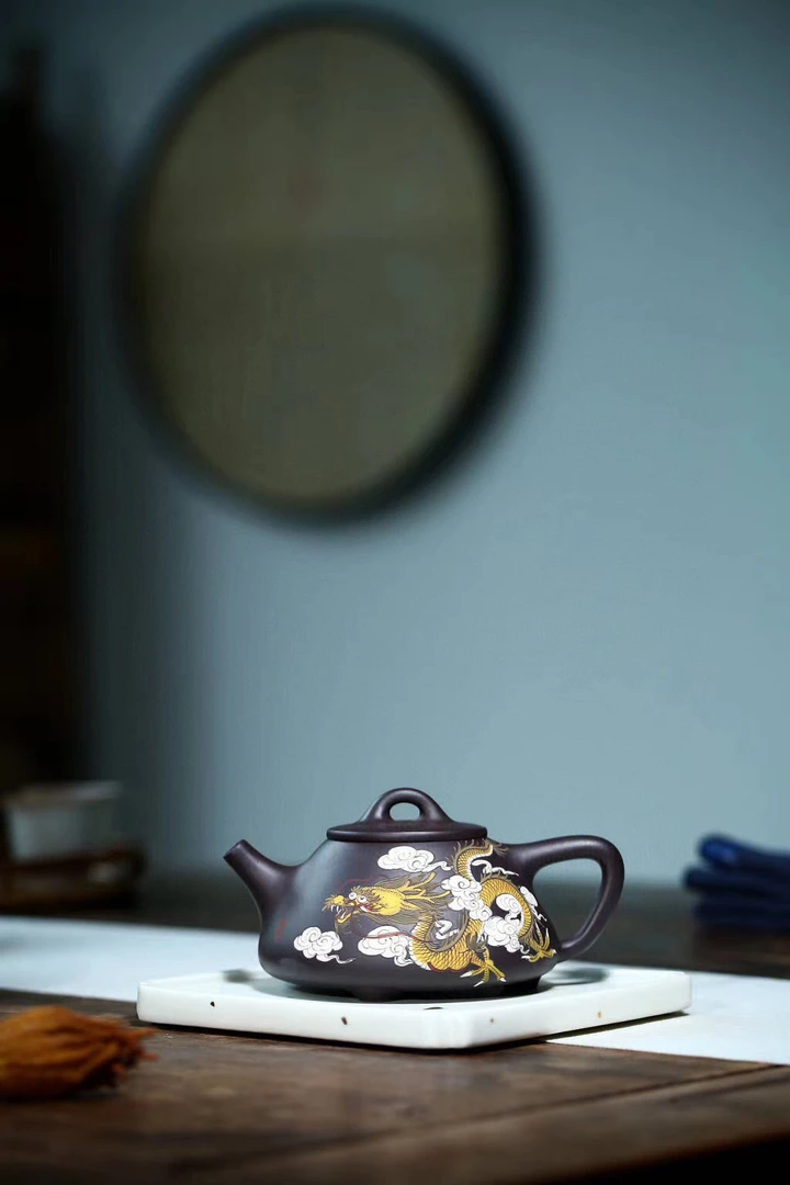 子冶石瓢原矿深井紫泥300毫升正宗宜兴紫砂壶茶壶泡茶壶茶具茶器