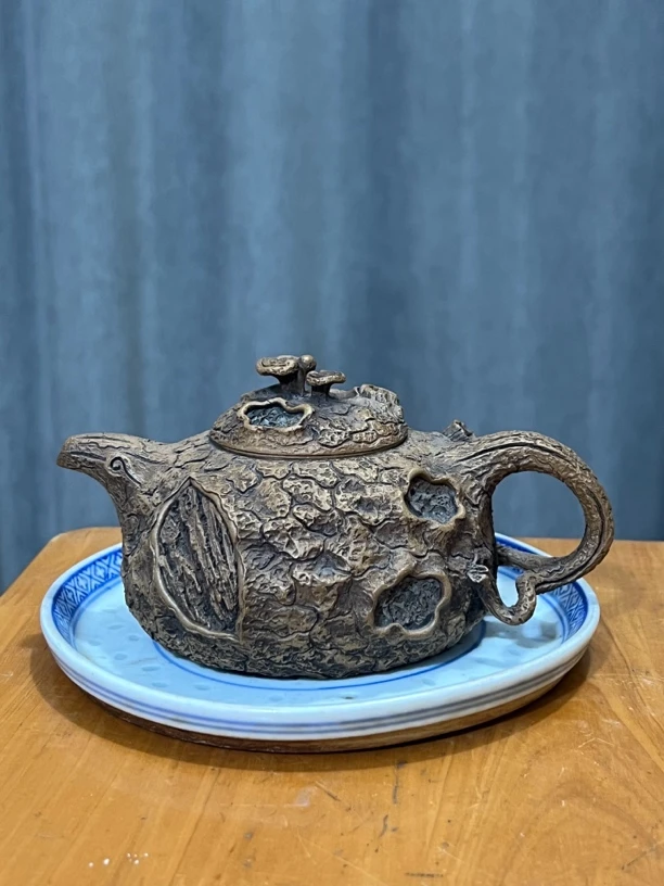 供春老段泥260毫升灵芝供春茶具原矿名家全手工宜兴紫砂壶茶壶