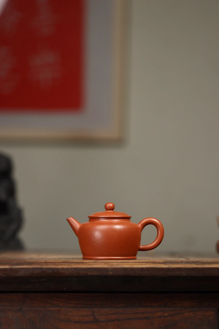 馨悦茗壶【功夫茶器】小平钟 梨皮朱泥 120毫升