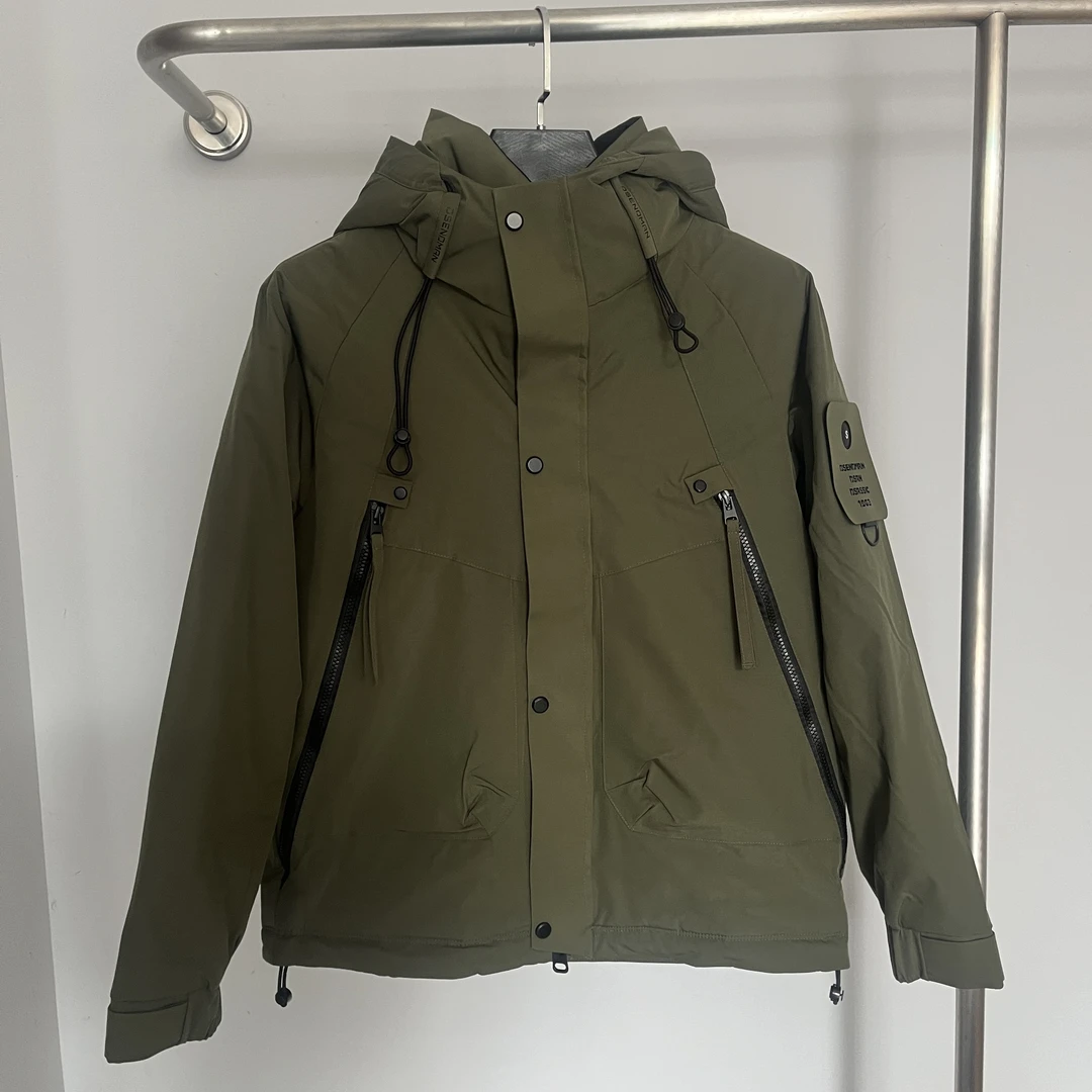 YM80039男子防风保暖连帽外套户外工装