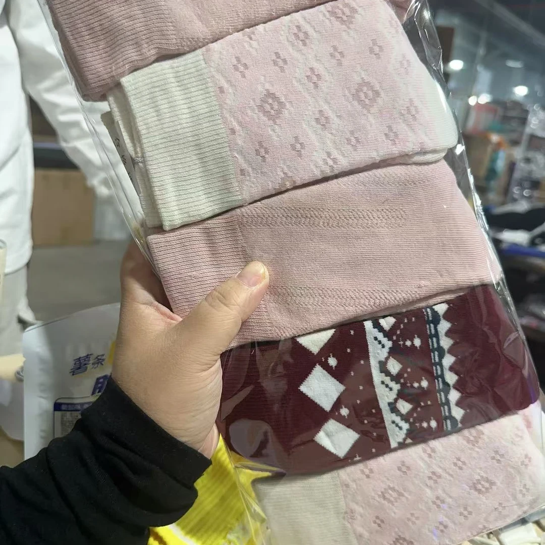 超厚全毛圈微瑕混色女袜纯冬天款女袜