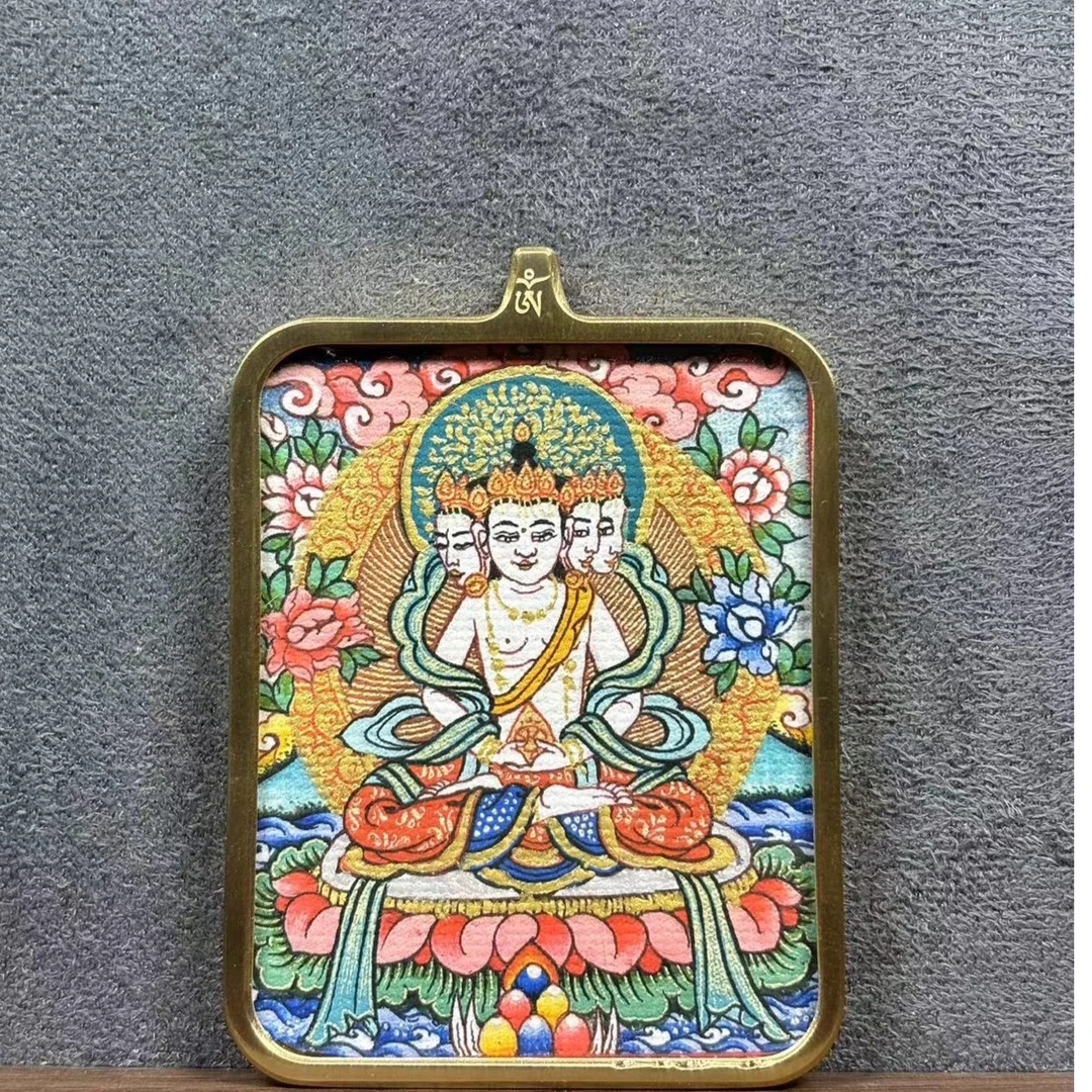 羊 猴  热贡   画风   唐卡 藏族 艺术 文化  天然  钛钢  壳子