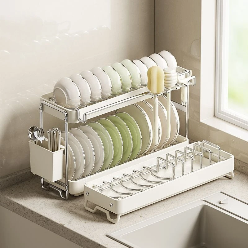 超窄厨房碗碟收纳架沥水晾碗架碗盘子碗筷洗碗厨房储物架落地多层