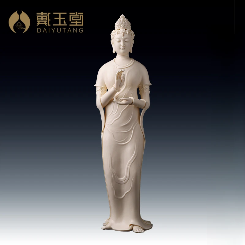 戴玉堂 《清韵 观/音》林建平陶瓷摆件 家用摆件 装饰工艺品