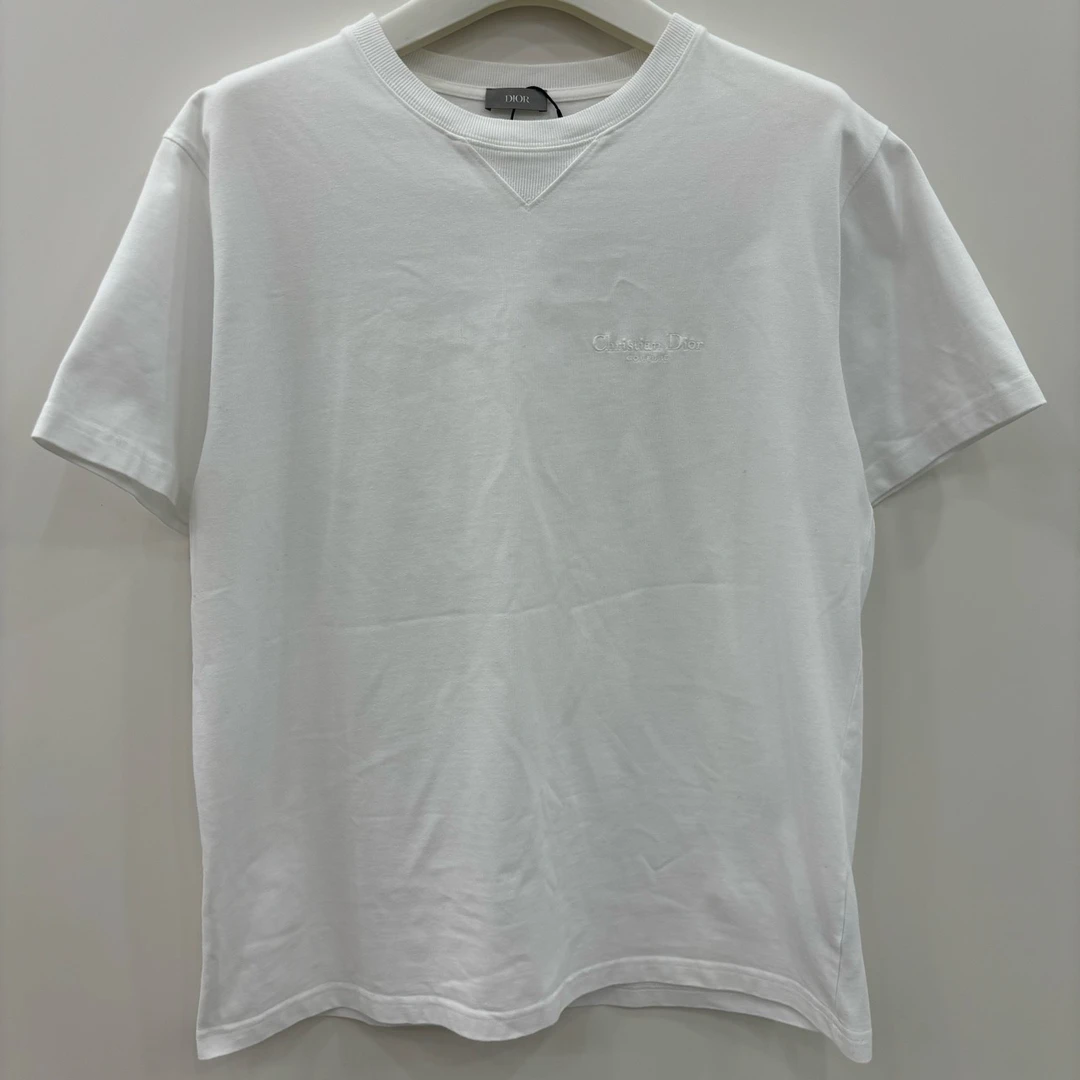 99新/DIOR 迪奥/纯色刺绣logo圆领套头短袖/尺码L/编号6000