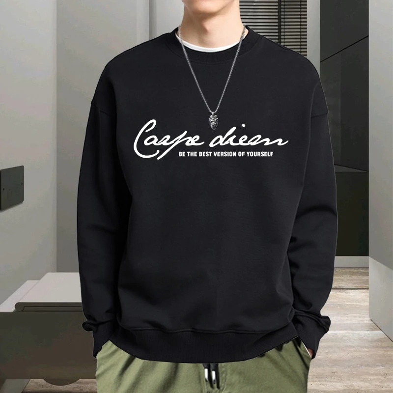 卫衣男春秋潮牌圆领青少年长袖t恤打底衫男装上衣服秋季2024新款